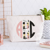 DTF Transfer - DTFCUSTOM254 - Blush and Black Geometric Custom Monogram