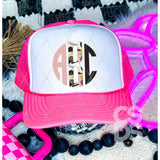 DTF Transfer - DTFCUSTOM254 - Blush and Black Geometric Custom Monogram