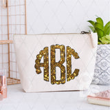 DTF Transfer - DTFCUSTOM255 - Gold Faux Glitter Custom Monogram