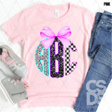 DTF Transfer - DTFCUSTOM269 - Coquette Retro Custom Monogram