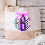 DTF Transfer - DTFCUSTOM269 - Coquette Retro Custom Monogram