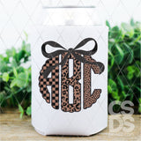 DTF Transfer - DTFCUSTOM270 - Coquette Brown Leopard Monogram