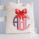 DTF Transfer - DTFCUSTOM271 - Coquette Patriotic Custom Monogram