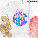 DTF Transfer - DTFCUSTOM272 - Coquette Floral Custom Monogram