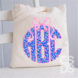 DTF Transfer - DTFCUSTOM272 - Coquette Floral Custom Monogram