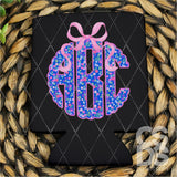 DTF Transfer - DTFCUSTOM272 - Coquette Floral Custom Monogram