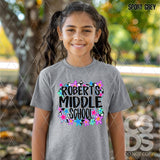 DTF Transfer - DTFCUSTOM274 - RETRO MIDDLE SCHOOL SCHOOL STARS CUSTOM NAME