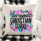 DTF Transfer - DTFCUSTOM279 - RETRO CHRISTIAN SCHOOL STARS CUSTOM NAME