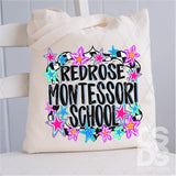 DTF Transfer - DTFCUSTOM280 - RETRO MONTESSORI SCHOOL STARS CUSTOM NAME