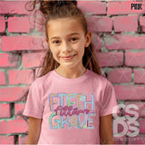 DTF Transfer - DTFCUSTOM281 - COLORFUL BRUSHSTROKE GRADES CUSTOM TEXT