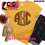 DTF Transfer - DTFCUSTOM298 - Brown Fall Plaid Monogram