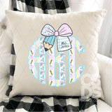 DTF Transfer - DTFCUSTOM306 - Preppy School Monogram with Custom Text