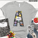 DTF Transfer - DTFCUSTOM307 - Composition Notebook Letters with Custom Text