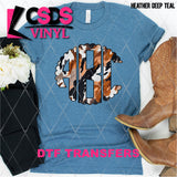 DTF Transfer - DTFCUSTOM308 - Cowhide Custom Monogram