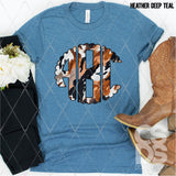 DTF Transfer - DTFCUSTOM308 - Cowhide Custom Monogram