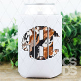 DTF Transfer - DTFCUSTOM308 - Cowhide Custom Monogram