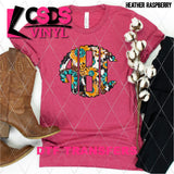 DTF Transfer - DTFCUSTOM309 - Western Turquoise Sunflower Custom Monogram