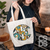 DTF Transfer - DTFCUSTOM309 - Western Turquoise Sunflower Custom Monogram