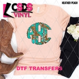 DTF Transfer - DTFCUSTOM310 - Western Wood Leopard Custom Monogram
