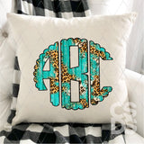 DTF Transfer - DTFCUSTOM310 - Western Wood Leopard Custom Monogram