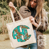 DTF Transfer - DTFCUSTOM310 - Western Wood Leopard Custom Monogram