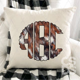 DTF Transfer - DTFCUSTOM311 - Cowhide Fur Custom Monogram