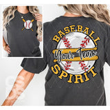 DTF Transfer - DTFCUSTOM316 Baseball Spirit Custom Text