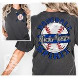 DTF Transfer - DTFCUSTOM316 Baseball Spirit Custom Text