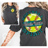 DTF Transfer - DTFCUSTOM317 - Softball Spirit Customs Text