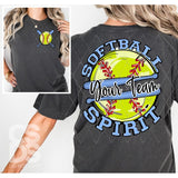 DTF Transfer - DTFCUSTOM317 - Softball Spirit Customs Text