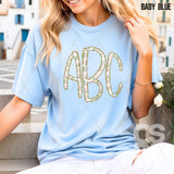 DTF Transfer - DTFCUSTOM323 - Pink and Green Toile Monogram