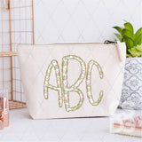 DTF Transfer - DTFCUSTOM323 - Pink and Green Toile Monogram