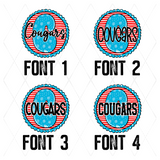 DTF Transfer - DTFCUSTOM325 - Red & Blue Alpha Custom Mascot