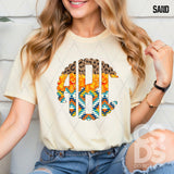 DTF Transfer - DTFCUSTOM326 - Aztec and Leopard Monogram