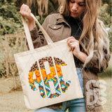 DTF Transfer - DTFCUSTOM326 - Aztec and Leopard Monogram