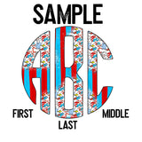 DTF Transfer - DTFCUSTOM327 - Read Across America Monogram