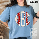 DTF Transfer - DTFCUSTOM328 - Baseball Laces Monogram
