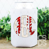 DTF Transfer - DTFCUSTOM328 - Baseball Laces Monogram