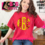 DTF Transfer - DTFCUSTOM329 - Softball Laces Monogram