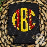 DTF Transfer - DTFCUSTOM329 - Softball Laces Monogram