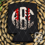 DTF Transfer - DTFCUSTOM330 - Baseball Leopard Monogram