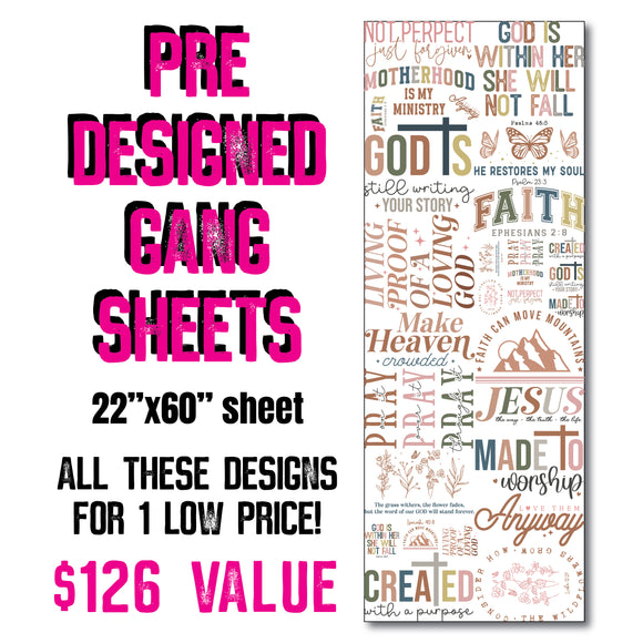 DTF Transfer - Stock Gang Sheet - DTFGANG0053 Faith #2