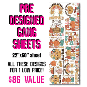 DTF Transfer - Stock Gang Sheet - DTFGANG0074 All the Fall Things