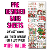 DTF Transfer - Stock Gang Sheet - DTFGANG0126 Merry CHRISTmas