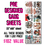 DTF Transfer - Stock Gang Sheet - DTFGANG0148 Western Rodeo