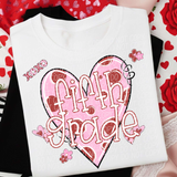 DTF Transfer - DTF015025 Valentines Day Red & Pink School Grades