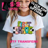 DTF Transfer - DTF015061 - Retro Rainbow Grade Set