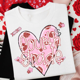 DTF Transfer - DTF015025 Valentines Day Red & Pink School Grades