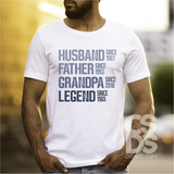 DTF Transfer - DTFCUSTOM80 Husband Father Grandpa Legend Custom Years