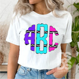 DTF Transfer - DTFCUSTOM108 Crayon Monogram